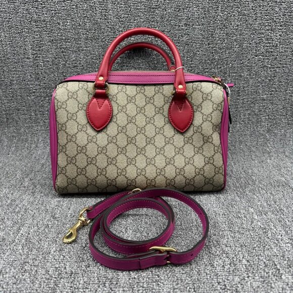 GUCCI Boston Canvas Satchel 585-032225 - Picture 2 of 15